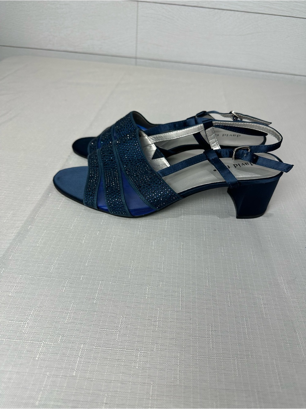 David Tate Desire Shoe in Navy Size 10W - Picture 4 of 10